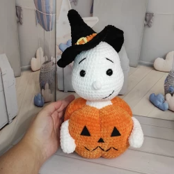Crochet Ghost In Pumpkin, Halloween Decorations, Halloween Toys