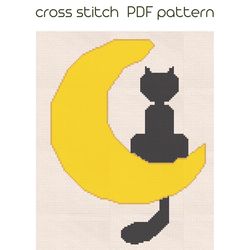Cat cross stitch pattern for beginner PDF pattern /72/