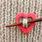 Red heart shawl pin Wood scarf pin Wooden scarf stick.jpg