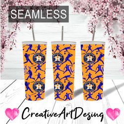 Astros Seamless sublimation designs PNG l skinny tumbler 20oz l 30oz designs l tumbler design