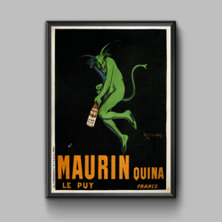 Maurin quina alcoholic drinks poster, digital download