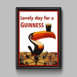 Alcoholic drinks vintage poster, digital download