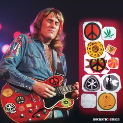 Alvin Lee Gibson big red es-335 guitar stickers ten years after custom decal saguitar set 10