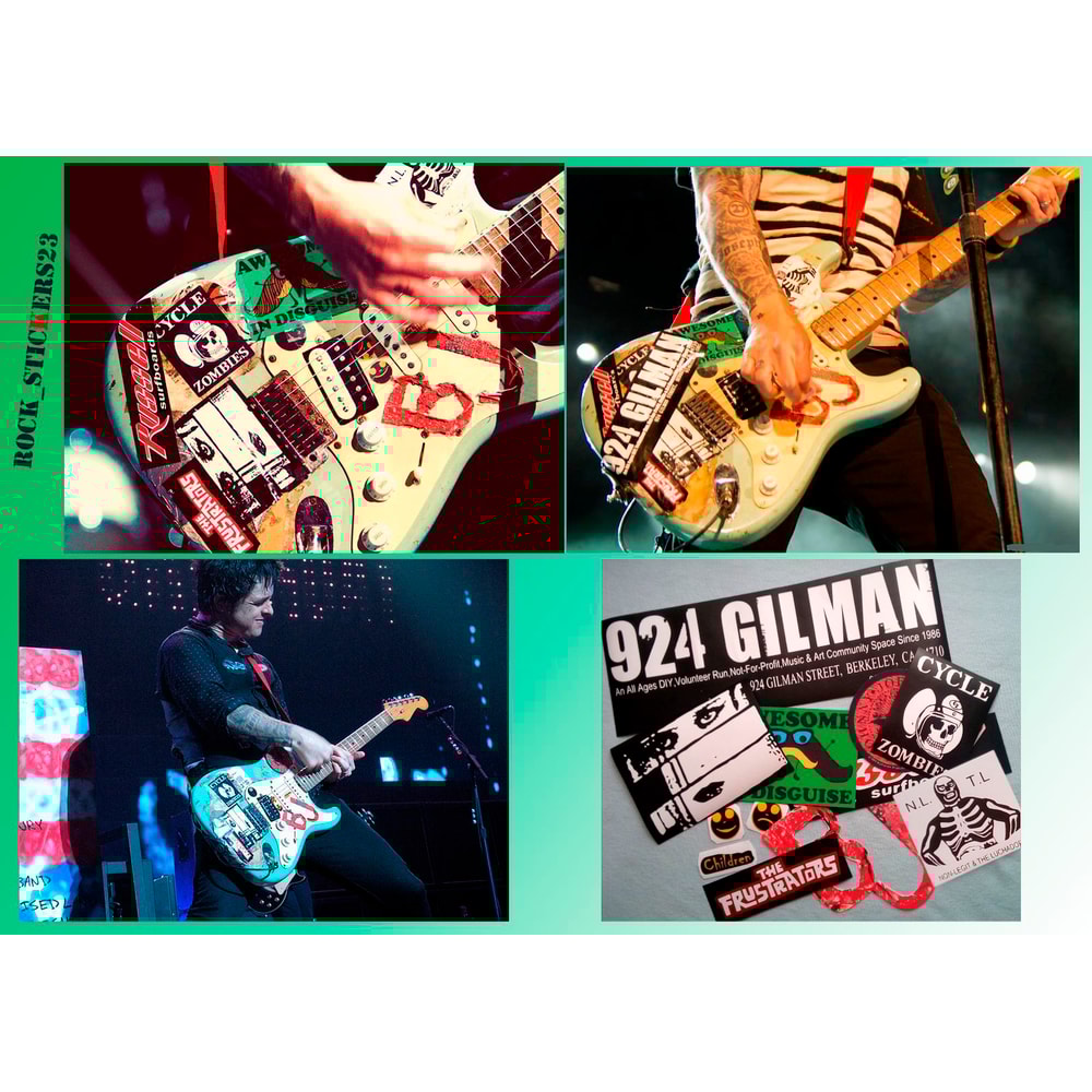 Billie Joe Blue guitar stickers replica decal.png
