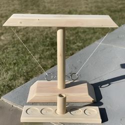 hooks! handmade wooden ring toss game
