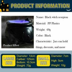 Witch Pot Smoke Machine Fogger Mist Maker Party Prop 12LED Color Light In Stock