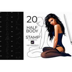 Fashion Body Pose Stamps Procreate