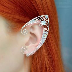 elf ear cuffs no piercing, fairy ear wraps, elven earrings