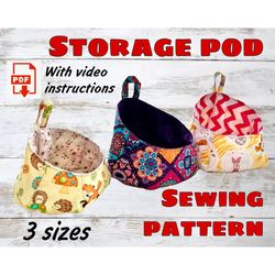 Storage Pod Sewing Pattern and Video Instructions Bubble Pod Sewing Pattern