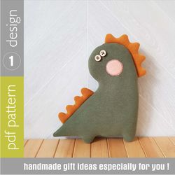 stuffed dinosaur sewing pattern pdf rag doll tutorial in english
