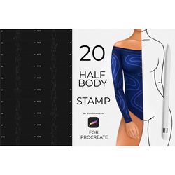 fashion body pose stamps procreate