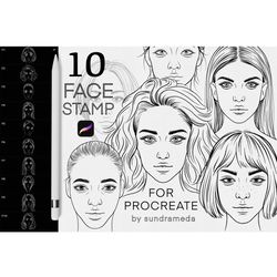 Face Stamp Brushes Procreate