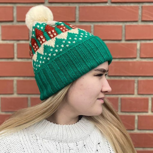 Green-knitted-warm-unisex-hat-6