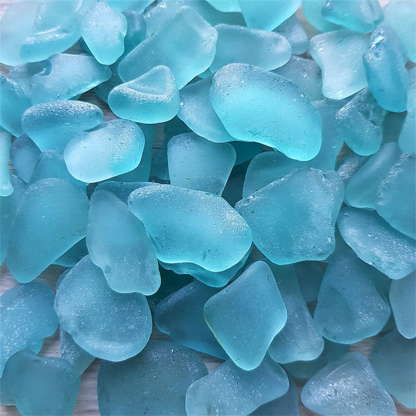 aqua blue sea glass