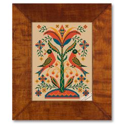 fraktur cross stitch pattern fraktur birds sampler 6