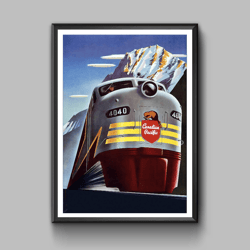 Canadian pacific vintage travel poster, digital download