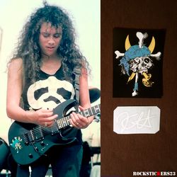 Kirk Hammett guitar stickers Zorlac ESP MM-270 decal plus autograph