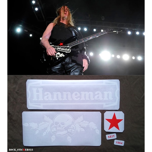 Jeff Hanneman guitar esp vinyl sticker decal slayer beer - Inspire Uplift