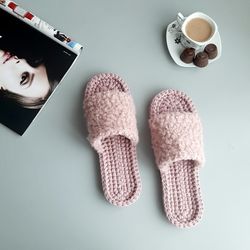 merinos wool slippers fluffy slippers lambo organic slippers non slips sole