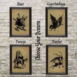 Prince Buer, Count Kaakrinolaas, Knight Furkas, Fallen Angel Furfur. Occut illustration. 28.