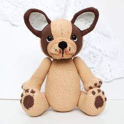 Dog crochet pattern PDF in English  Amigurumi french bulldog toy