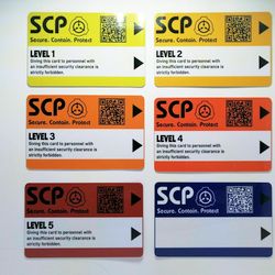 SCP Foundation Keycards 6 pcs PLASTIC CARD electronic pass cosplay games
