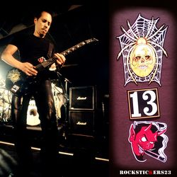 Kirk Hammett spider & 13 guitar vinyl stickers esp KH-3 devil decal