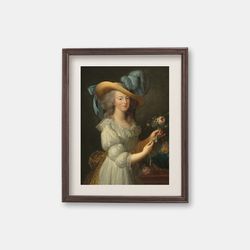 marie antoinette - vintage oil painting, 1783