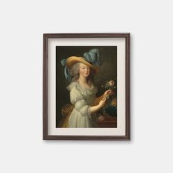 Marie Antoinette - Vintage oil painting, 1783