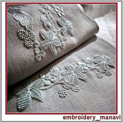 Machine Embroidery Design Single color floral set