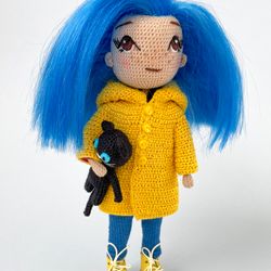 Coraline doll. Custom coraline doll. Look aLike doll. Mini me doll. Personalized doll. Portrait doll.