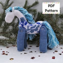 Knit horse pattern, Horse knitting pattern, Knit animal pattern, Toy knitting pattern, Horse knit pattern, Knit toy