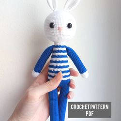 PDF Crochet Boy Bunny pattern | Amigurumi toy