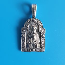 matrona of moscow religious christian silver plated pendant 1x0.6 inches free shipping