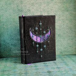 Moon notebook Star journal Magic Celestial book Starlight Stardust book Witchcraft Occult book Dark boho Witch spellbook