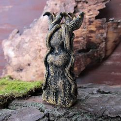 Elen Of The Ways Forest Goddess Elen Pagan Goddess Horned Goddess statue Witch doll Wicca altar small idol Amulet doll