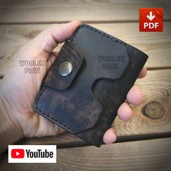 Bi fold wallet - leather pattern download. BF18