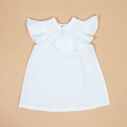 Linen baby girl dress, dresses for girl, Easter baby dress, summer baby dresses. linen baby outfit, linen kids clothes