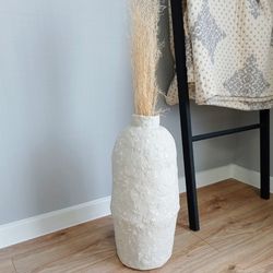 Large Grey Vase / Handmade Vase / High vase