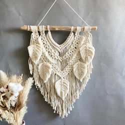 Macrame wall hanging with feathers PATTERN, diy macrame pattern, macrame pattern pdf, tutorial pdf, Home Decor Diy