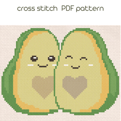 Avocado cross stitch Love cross stitch pattern PDF Pattern /84/