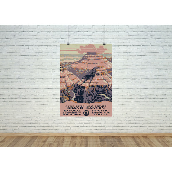 Grand canyon vintage travel poster, national park poster, di - Inspire ...