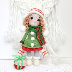 Christmas doll crochet pattern pdf in English  Amigurumi doll christmas gift