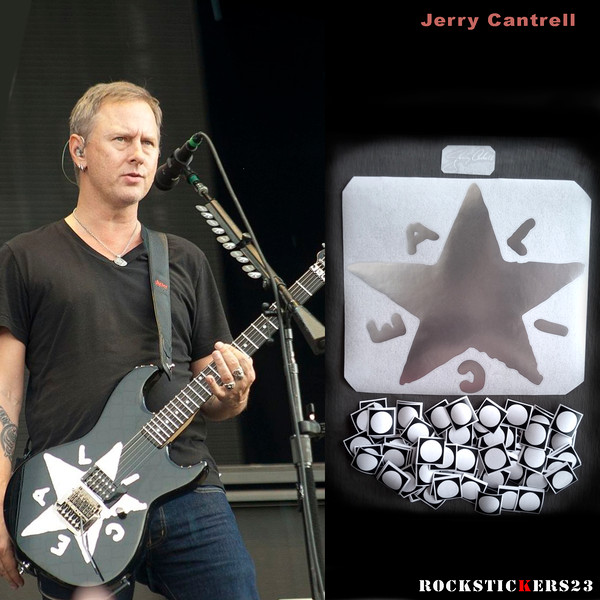 Jerry Cantrell guitar stickers silver star alice.png