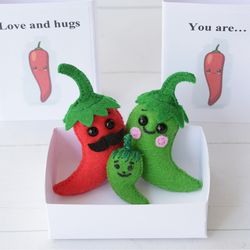 Hot Chili Love. Miniature matchbox gift, positive affirmations, dad gift, mum gift, love gift, anniversary gift.