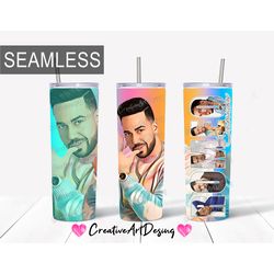 romeo santos seamless sublimation designs png l skinny tumbler 20oz l 30oz designs l tumbler design