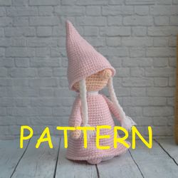 Gnome girl crochet pattern Amigurumi Gnome girl tutorial