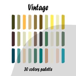 vintage procreate color palette | procreate swatches