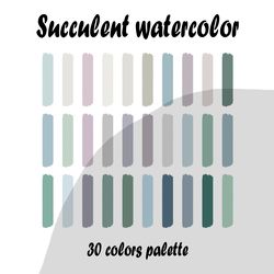 succulent procreate color palette | procreate swatches