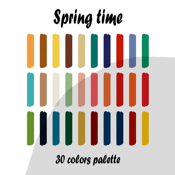 Pro Create Spring Color Palette Spring time procreate color palette | Procreate Swatches | Inspire Uplift